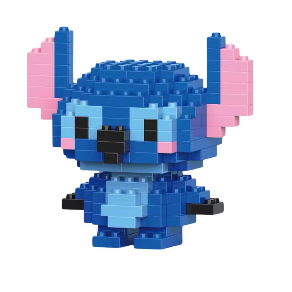 Mini Bloco De Montar Stitch Desenho Animados com 161 Peças