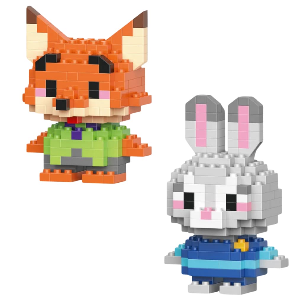 Kit Zootopia Nick/raposa Bloco De Montar Desenho Animados com 336 peças