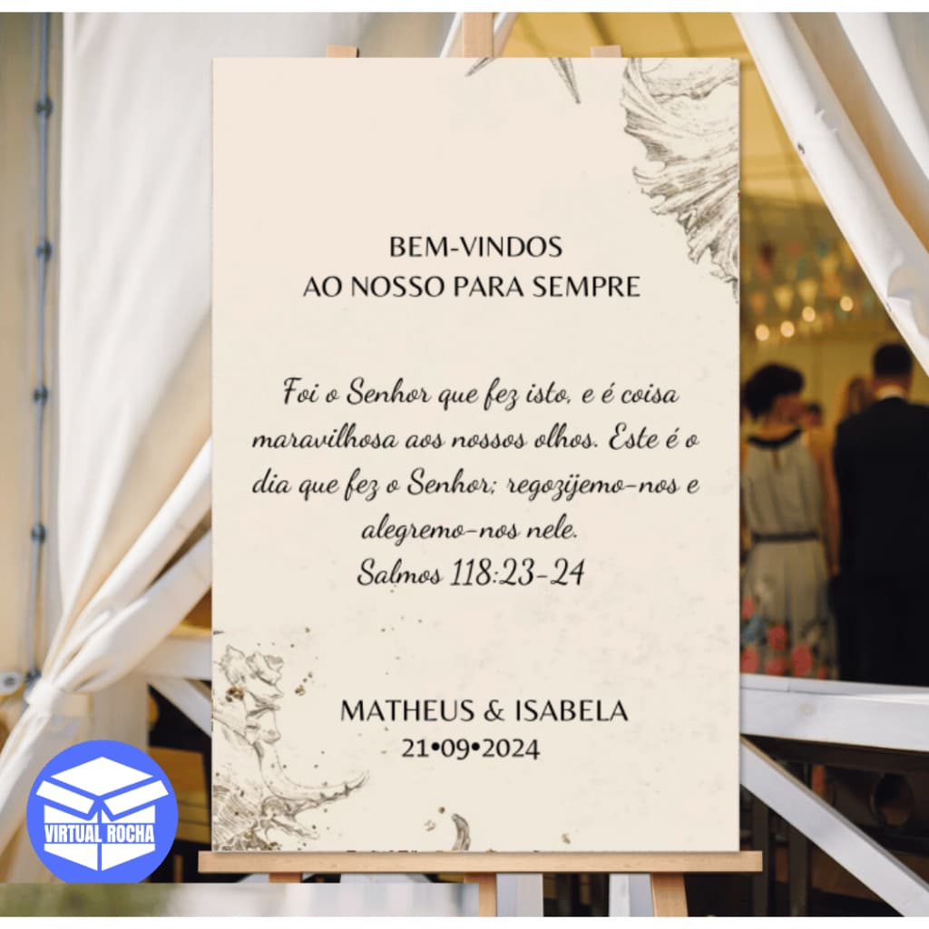 Quadro Decorativo Casamento Bem Vindos ao Nosso BEGE