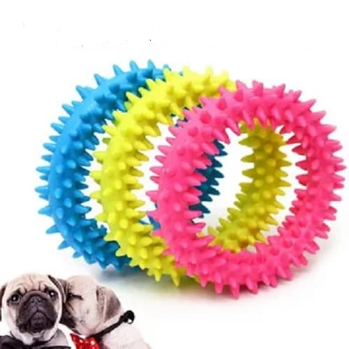 Brinquedo para Cachorro Redondo Mordaça de Pet Cores Sortidas Tamanho 10CM