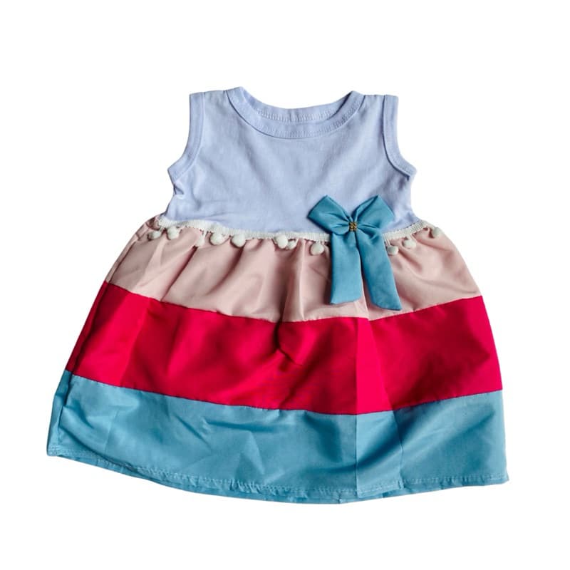 Vestido Bebê Verão Laço 3 Marias 6 Meses