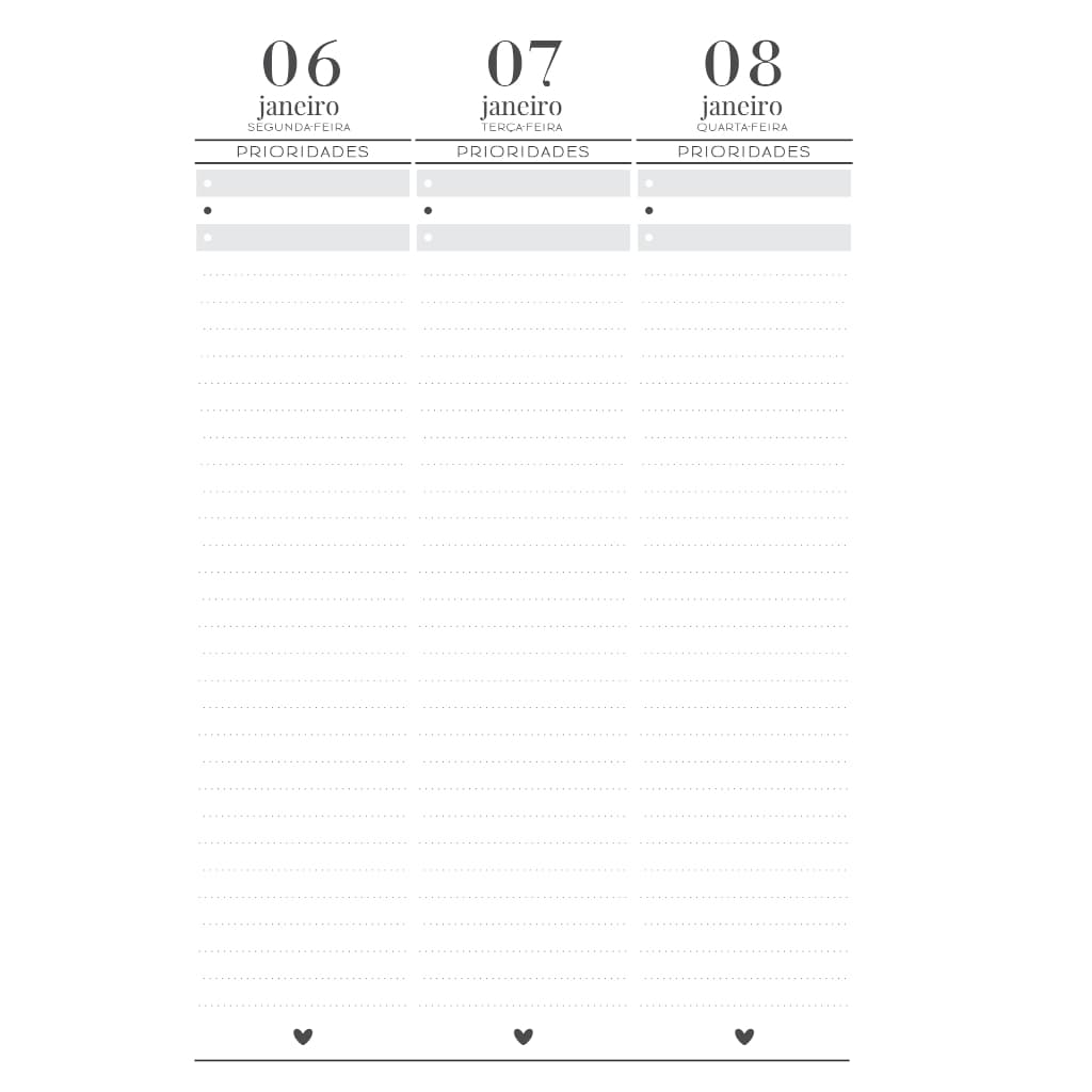 Refil para Agenda / Planner 2026 - Coleção Criativa