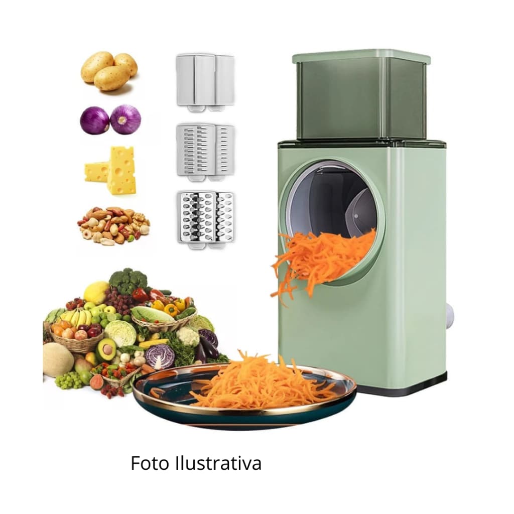 Multi Triturador de Vegetais Processador De Alimentos Manual Cortador Ralador Picador Fatiador