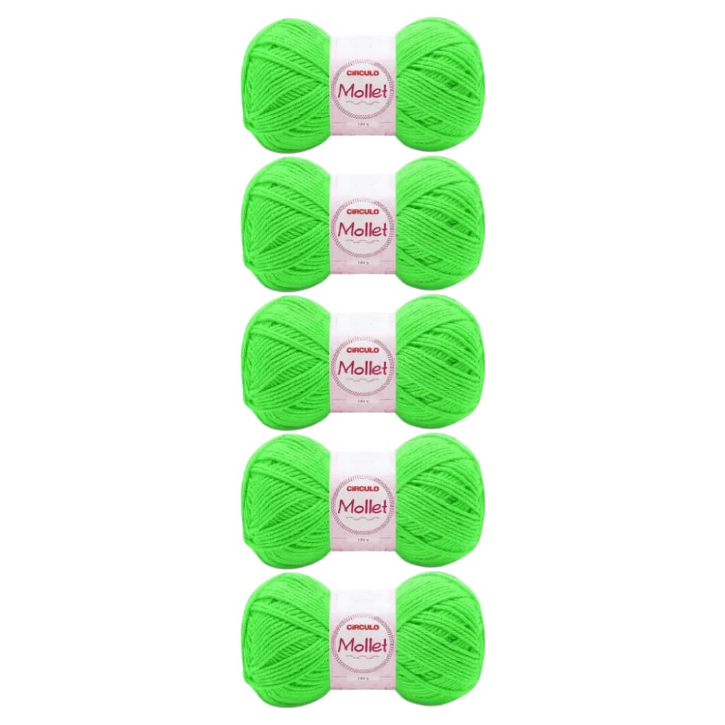 Kit 5un FIO MOLLET Círculo 200m 100g