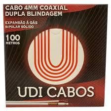 Cabo Coaxial 4mm com alimentação para câmera de segurança 100mts