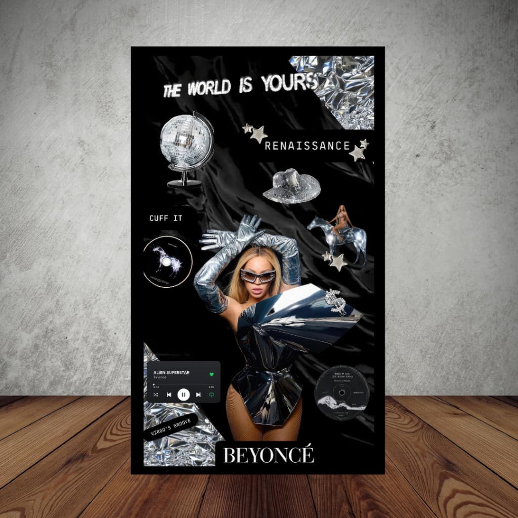 Quadro Decorativo Beyoncé Album Renaissance Musica Spotify Grammy