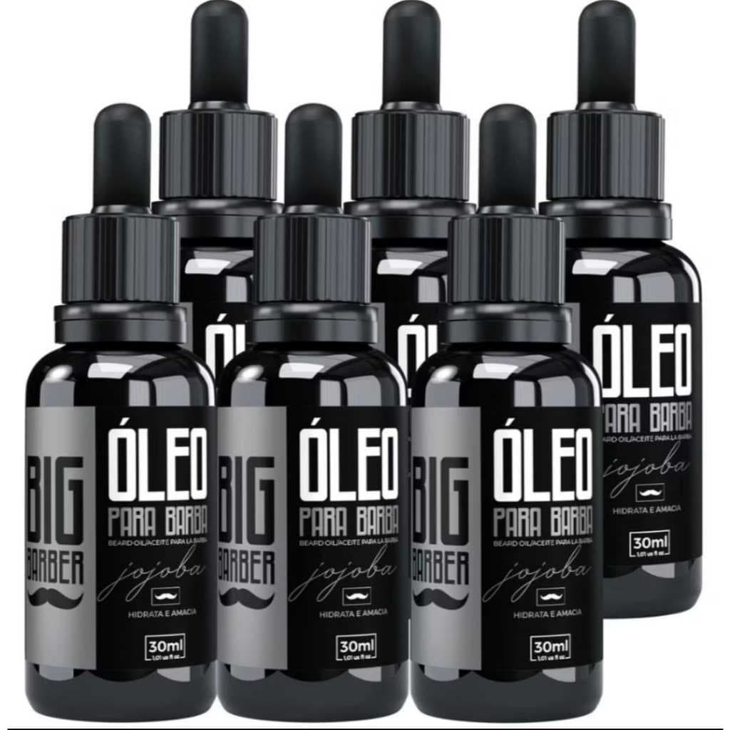 Óleo Para Barba Big Barber Alinha E Hidrata 30 Ml Atacado 6 Un
