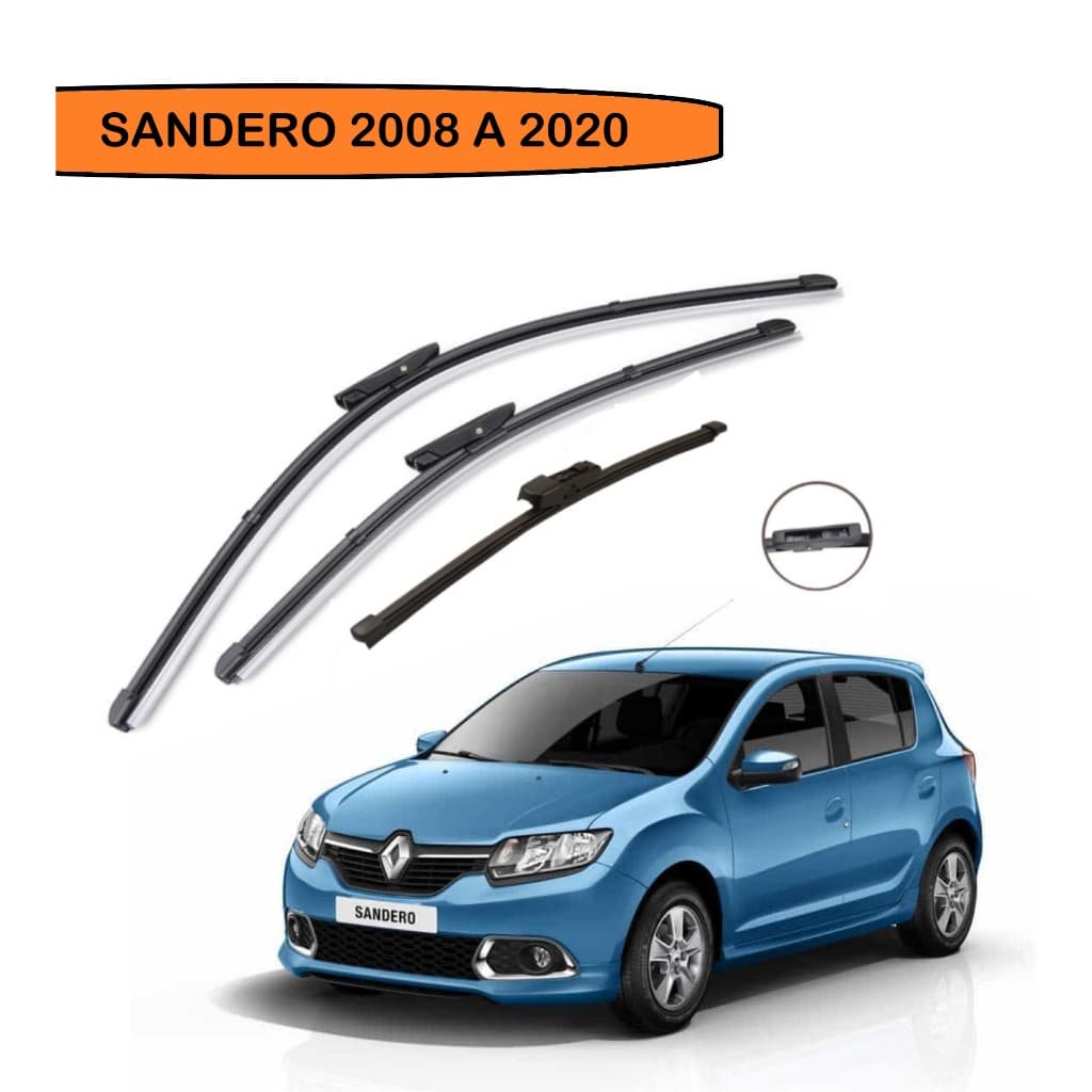 Jogo Palheta Limpador De Parabrisa Palheta Chuva Sandero 2008 A 2019