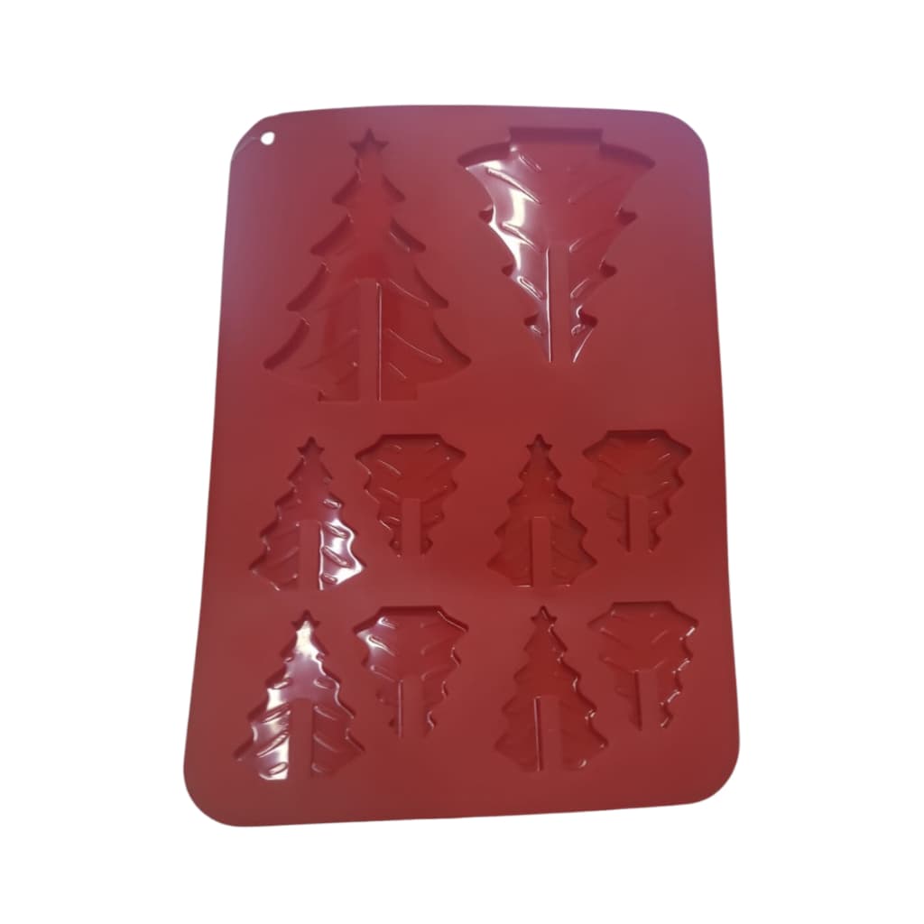 Forma Em Silicone Arvore Pinheiro De Natal Para Decoração