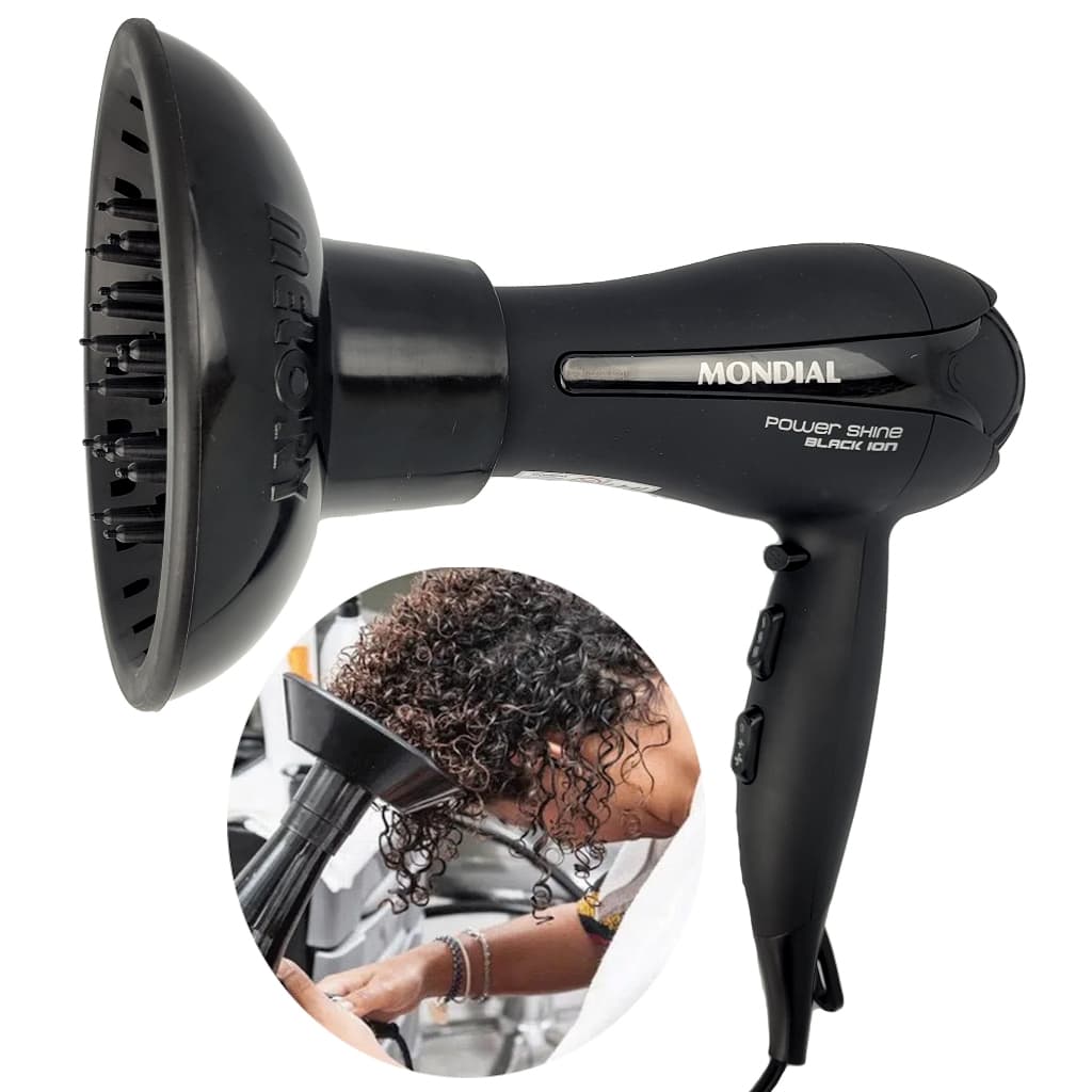 Difusor Definidor De Cachos Bico Para Secador Cabelos Mondial Power Shine Black Ion Sc-13