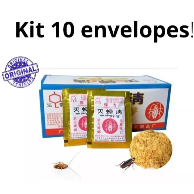 Mata Barata Francesinha e Paulistinha Kit 10 Unidades