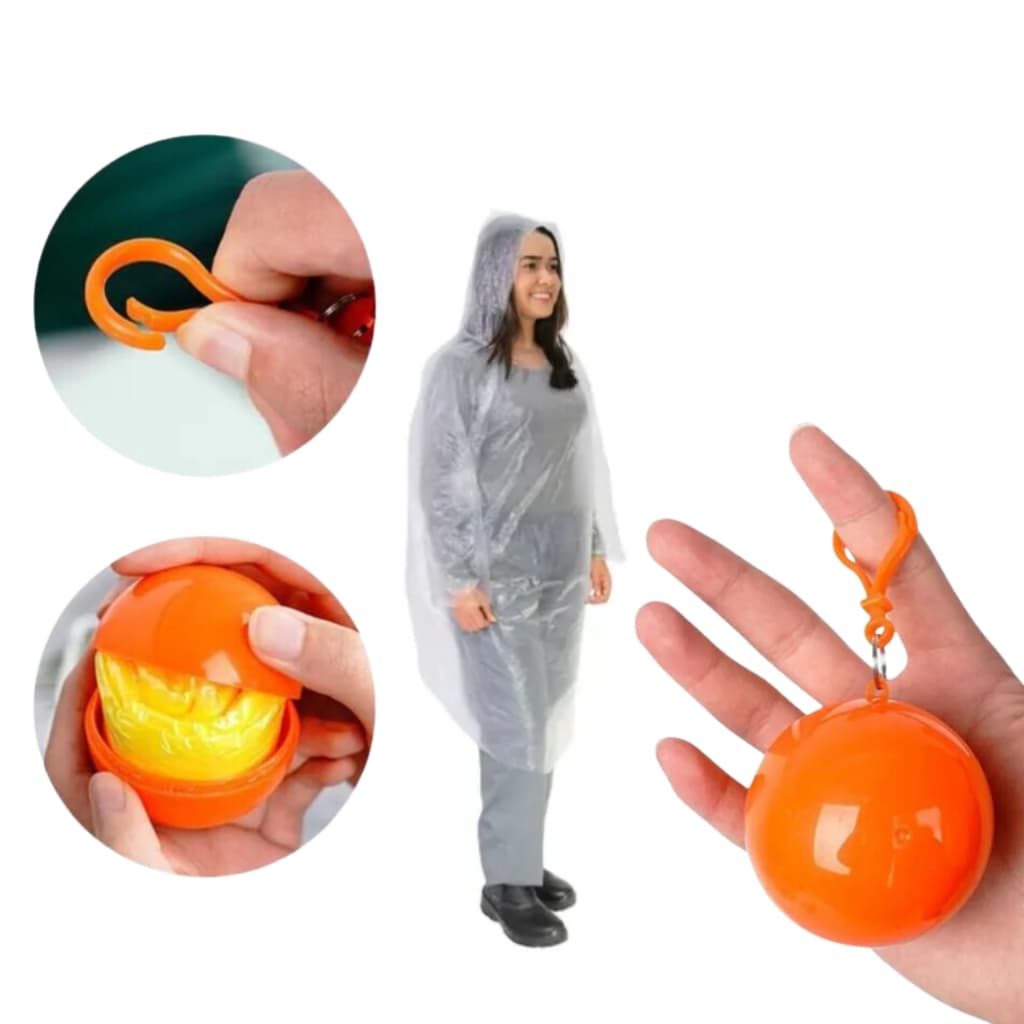 Capa De Chuva Bolinha Com Case E Alça De Transporte Esfera