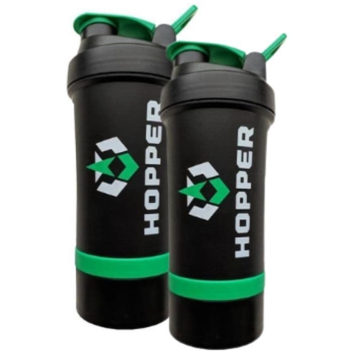 Kit 2 Coqueteleiras Hopper + Compartimento Extra 450ml Cada