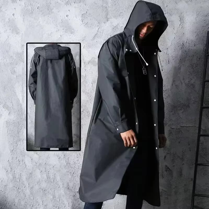 Capa de Chuva Impermeável Longa para Homens e Mulheres, Proteção Completa para o Corpo Inteiro