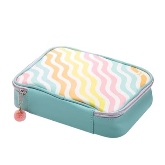 Estojo necessaire Box c/ pompom - Enjoy Brw