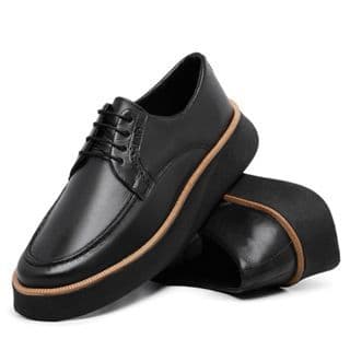 Sapato Oxford Social Cadarço em Couro Legítimo Elegante