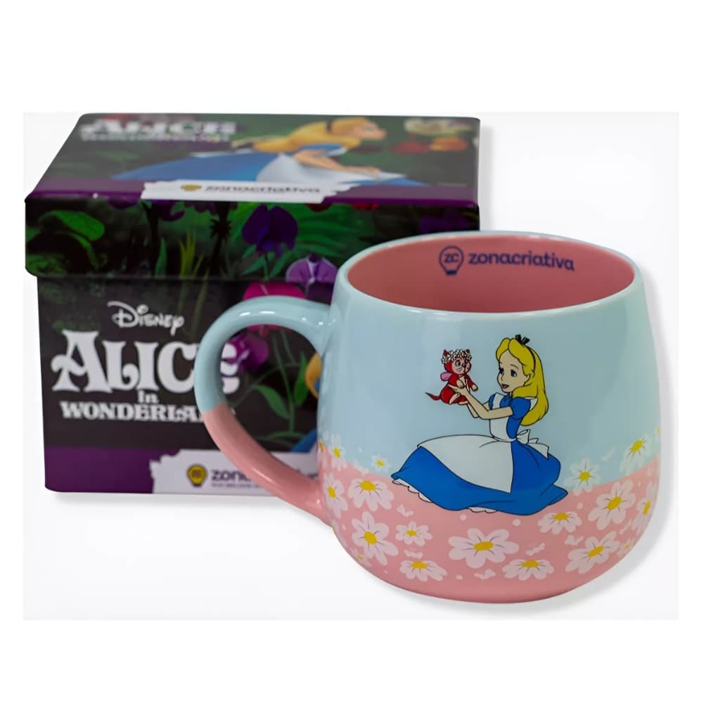 Caneca Alice No País Das Maravilhas Maggie Presente 400ml