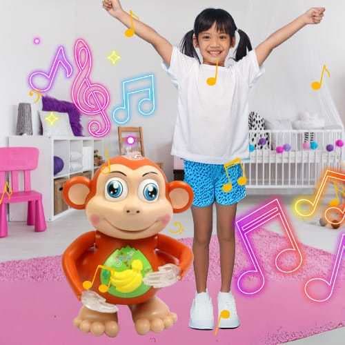 Brinquedo Macaco Dançarino Brinquedo Interativo Aprendizagem Desenvolvimento Musical Com Luz de LED Para Meninos E Menin
