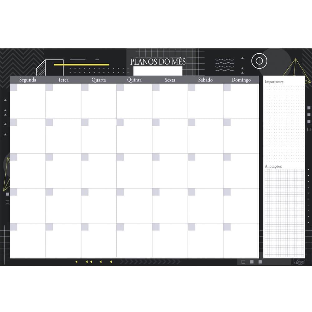 Planner Mensal Organizador De Tarefas Neutro Masculino Papelaria Escritório Fofa Criativa