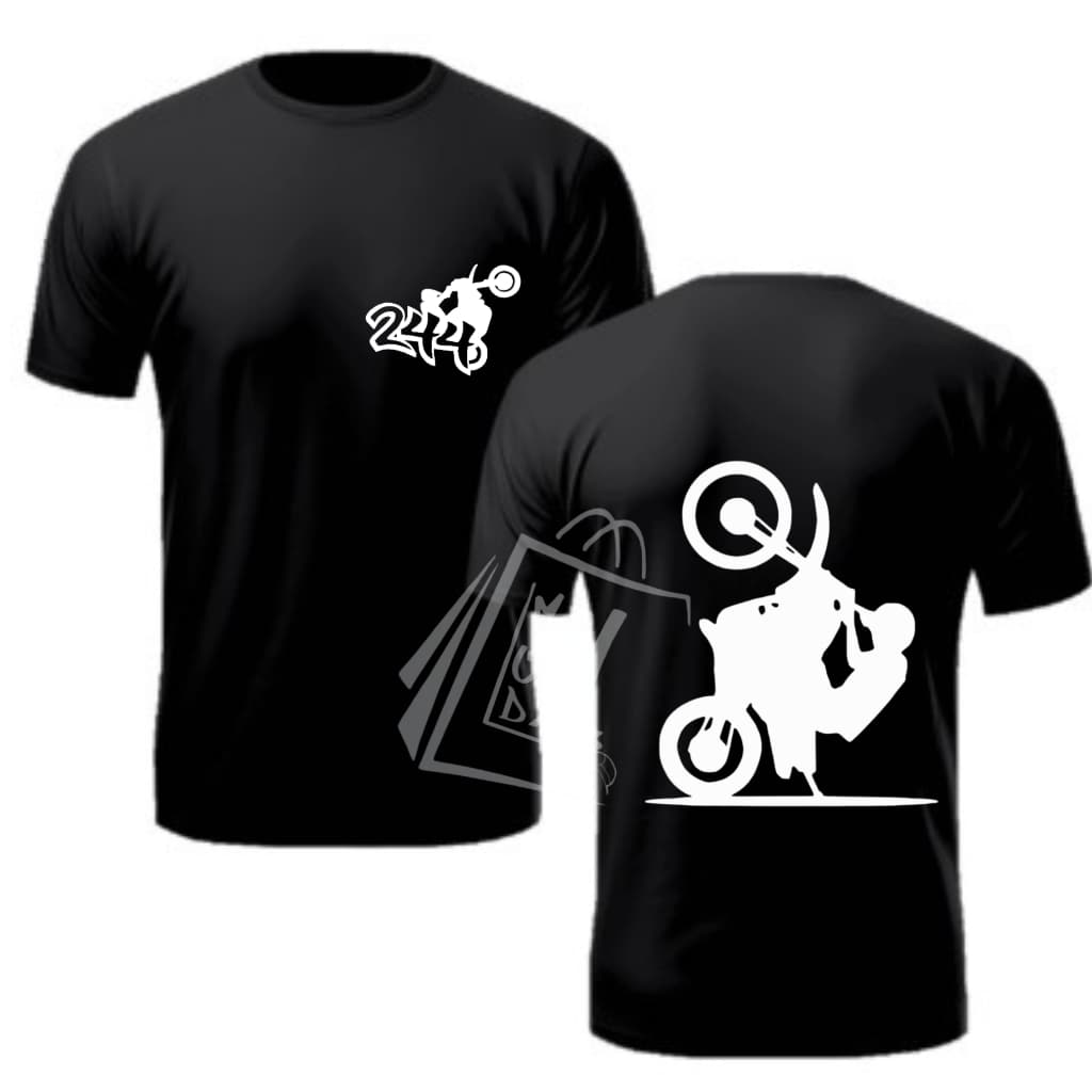Camiseta Masculina Estilo De Rua 244 Grau Moto 59D Qualidade Camiseta 100%algodão