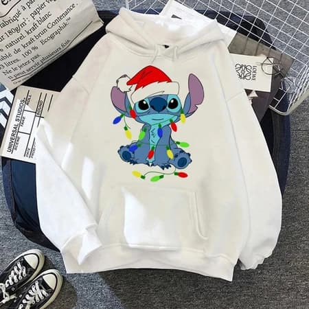Blusa Moletom Liloalien Desenho Animado Luzes De Natal