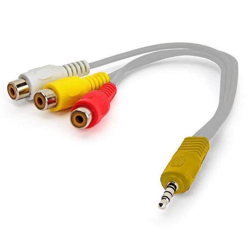 Cabo Rca P3 Stereo X 3 Plugs Rca Femea Audio 15cm