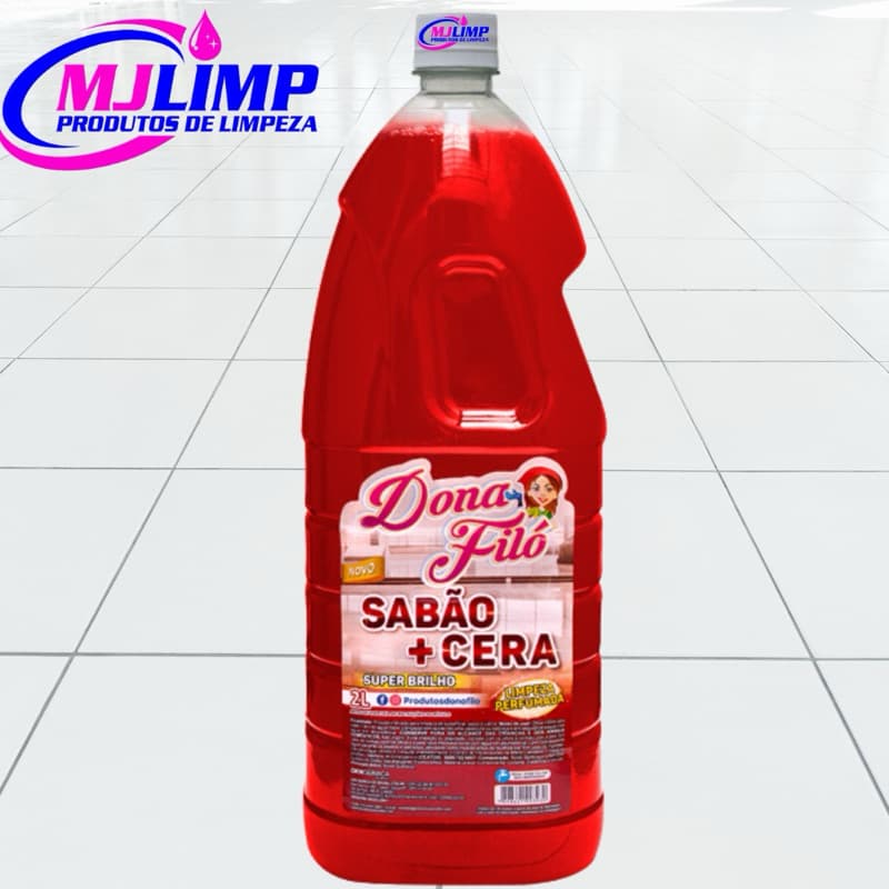 Sabão Limpa Pisos Com Cera Perfumado 2L Dona Filó – Limpa Brilho e Perfuma Superfícies