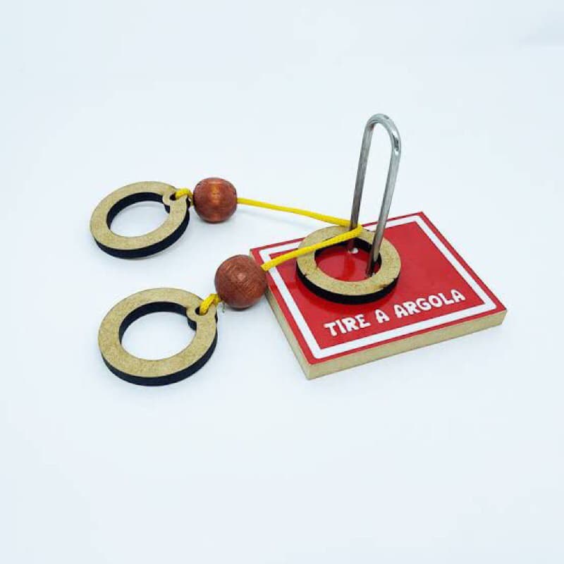 Desafio Tire a Argola Brinquedo Puzzle Educativo e Divertido em MDF