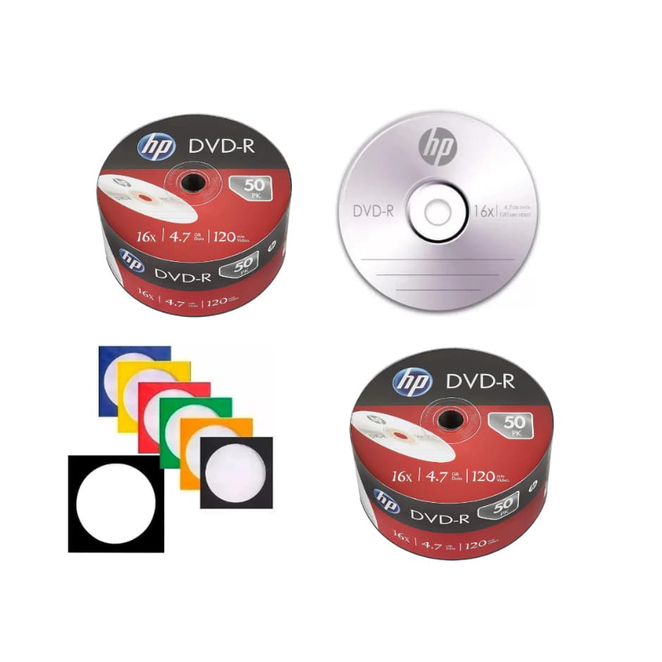 02 Dvd-r Hp 4.7gb 16x - Gravação Rápida Grava Jogos PS2 Filmes Bekup