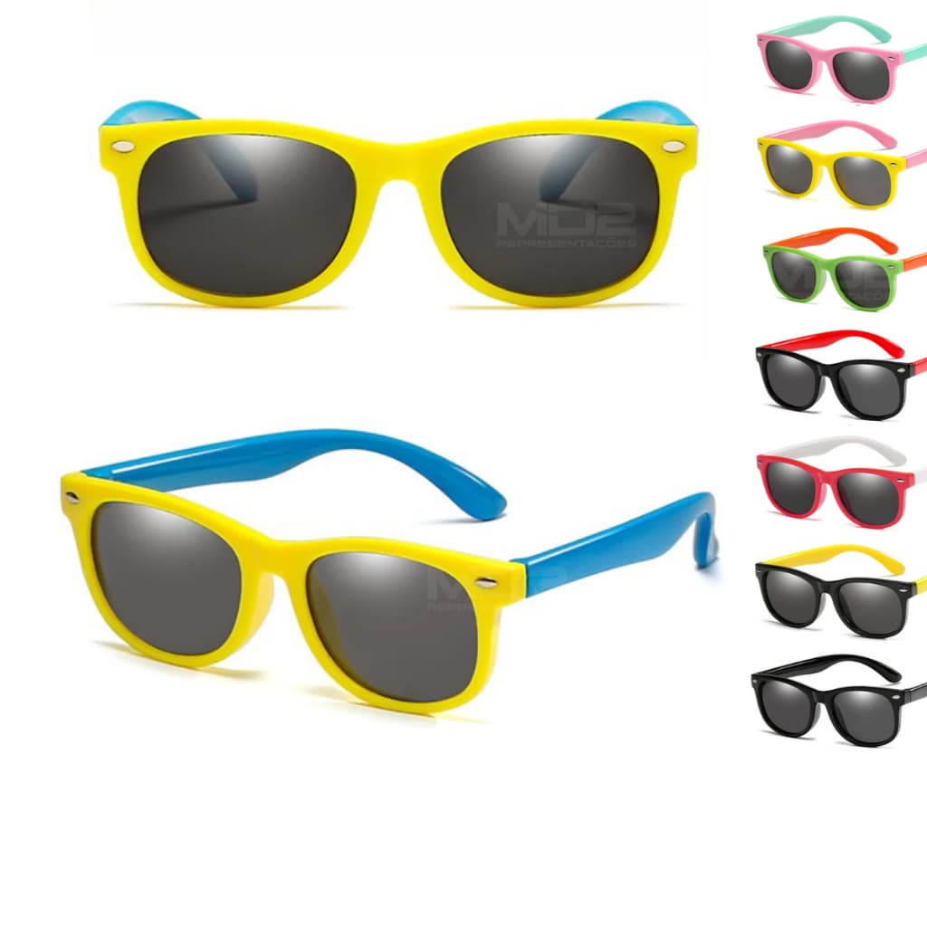 Óculos de Sol Infantil  Kids Menino Menina Silicone Polarizado Flexível RF168