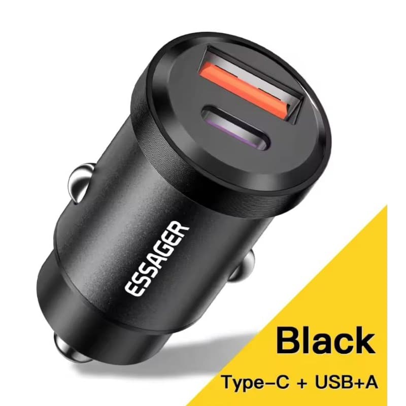 Carregador Veicular, Essager Original 30W (Novo)