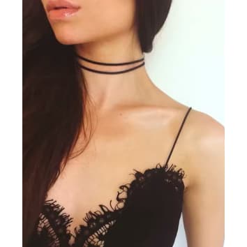 Gargantilha de veludo preto para mulheres, colares góticos punk, corda estilo gótico, decoração de pescoço, jóias em men