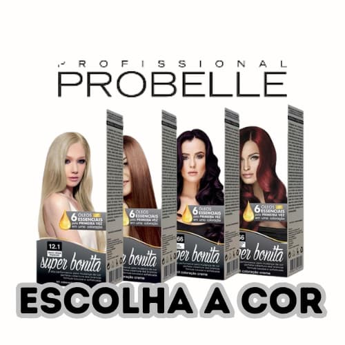 Kit Coloração Probelle Super Bonita 50g (Escolha a cor) 1 Coloração + 1 Agua oxigenada