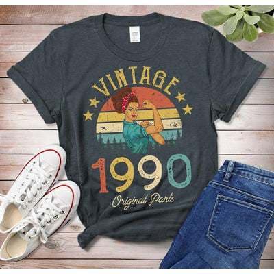 Camiseta Feminina Retro Vintage & ESTAMPA SURPRESA De Algodão