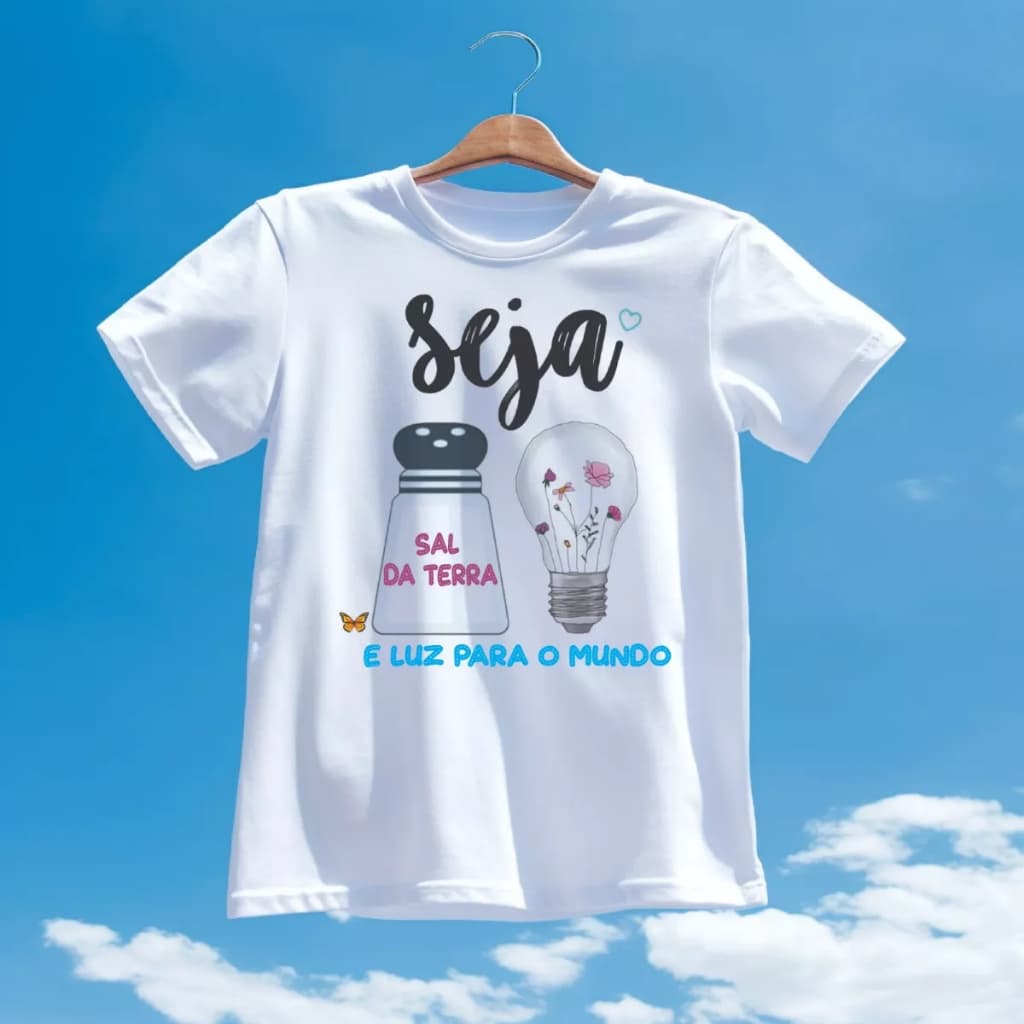 Camiseta Seja sal da terra e luz para o mundo