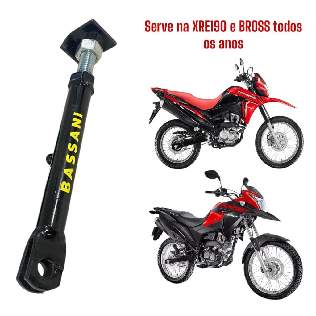Cavalete Descanso Lateral com Regulagem da XRE 190 - 2016 a 2022 e BROSS 125 150 160 (Todos os anos)