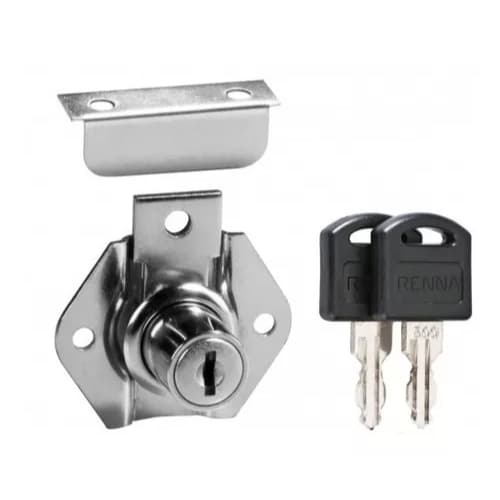 Fechadura com Chave Fixa e Batente Ø16X22mm - RENNA