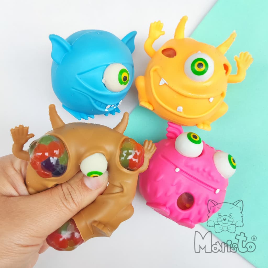 Kit 3/12 Mini Monstrinhos Coloridos Mini Brinquedos de Apertar Squishy Sensorial