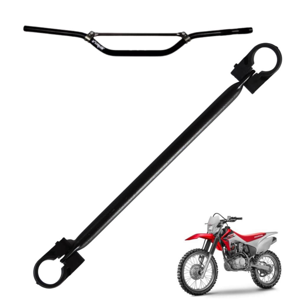Travessa Barra Alumínio Para Guidão Moto Trilha Crf 230 Crf 250 Xr 200 Xr 250 Bros TTR 230 Preta