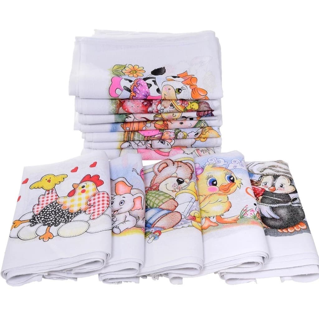 Kit Pano De Prato Princípe 100% Algodão Com Varias Estampas - 38 X 69 cm Estampas aleatorias
