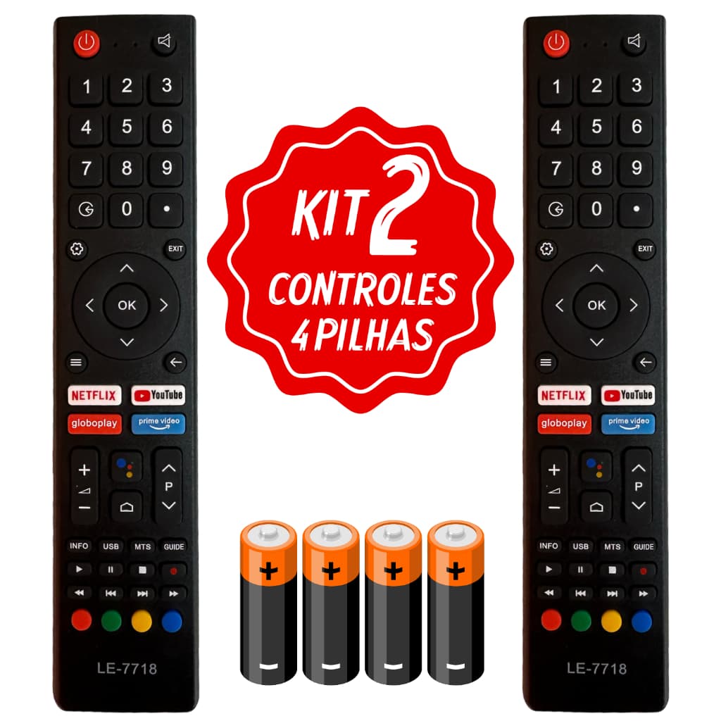 Kit Controle Remoto Tv Smart P hilco 4k Ptv42dswn