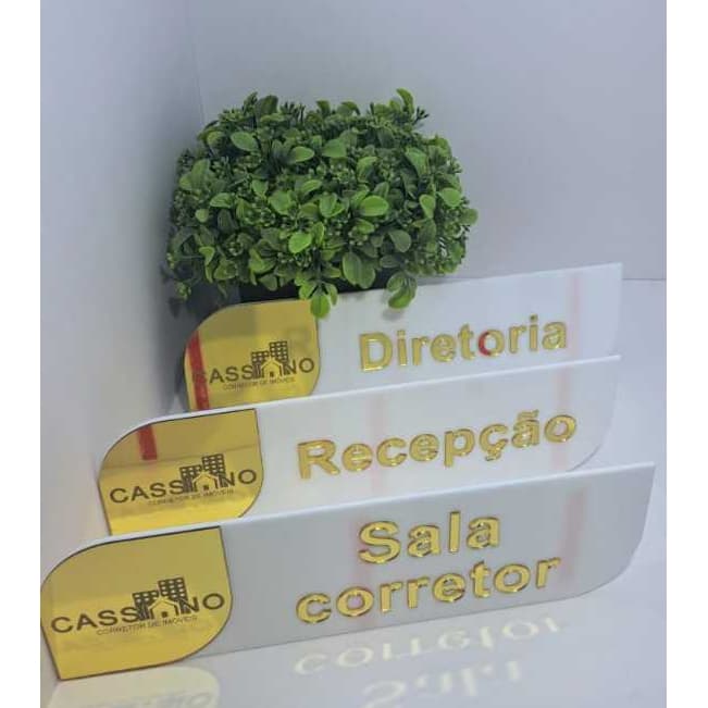 Placa personalizada de porta/identificação em acrílico/acm