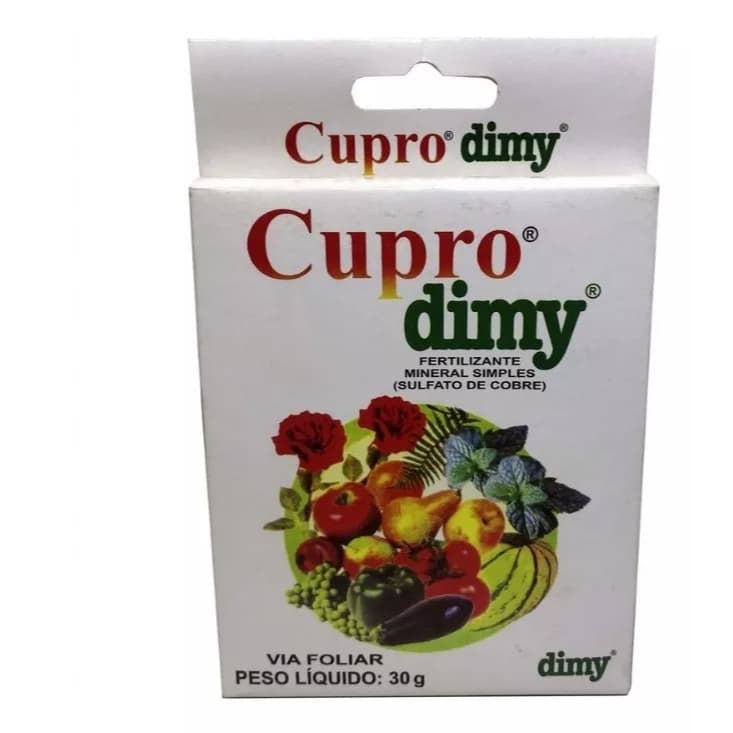 Fertilizante Sulfato de Cobre Contra Fungos 30g - CUPRO DIMY