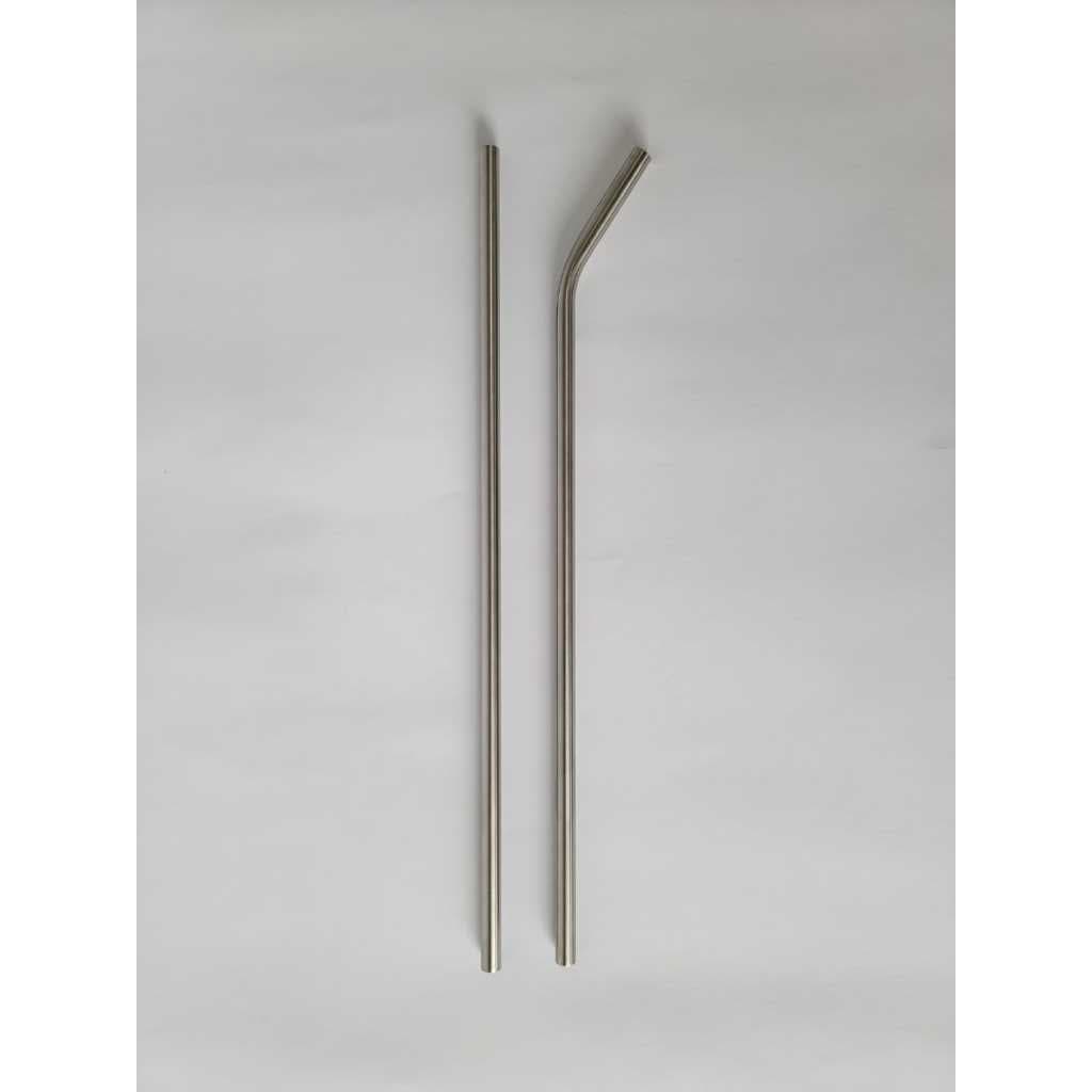Kit 2 Canudos Aço Inox FINO LONGO 6,00x265mm Indicados para garrafas e copos altura 25cm