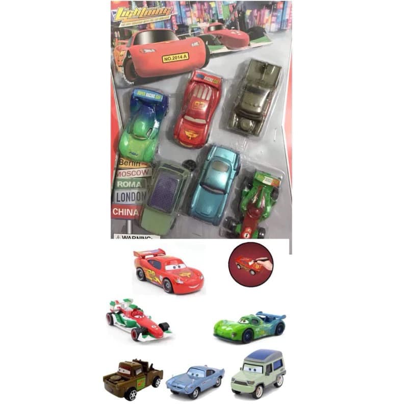 Brinquedo Kit 6 Carrinhos Tipo  Mcqueen Brinquedo Carros Relâmpago. Envio Rápido