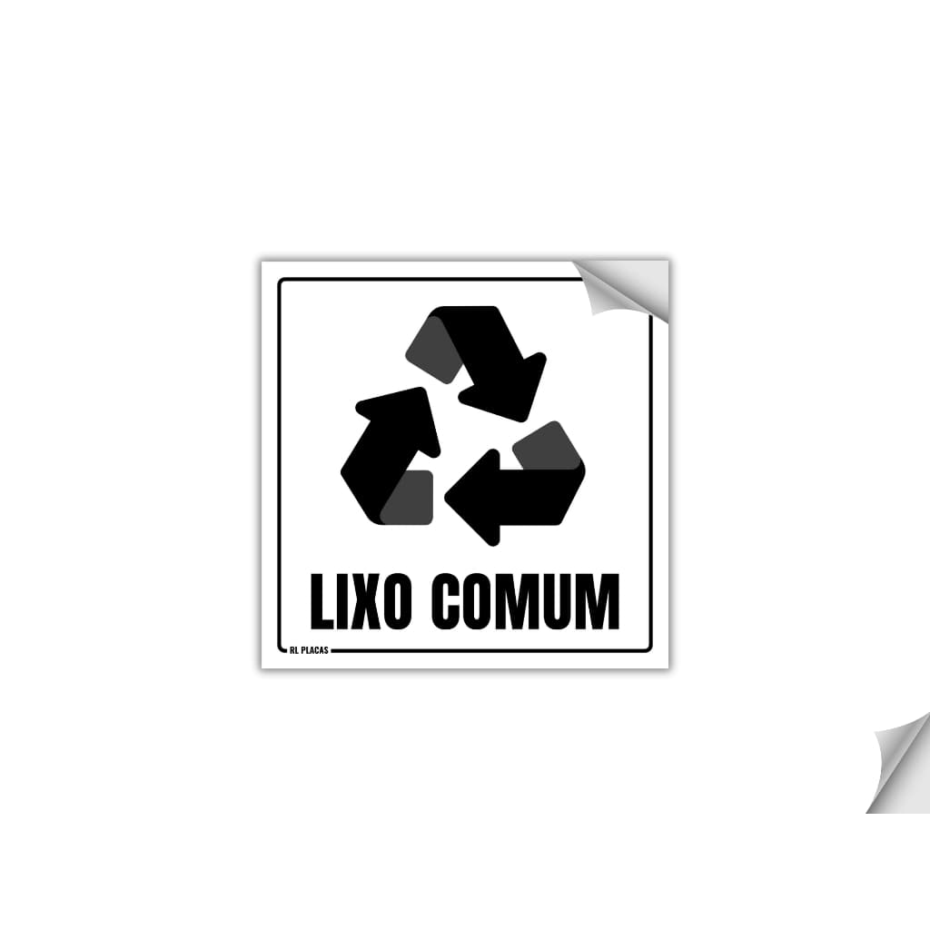 Adesivo - Lixo Comum Lixo Infectante 10x10 cm