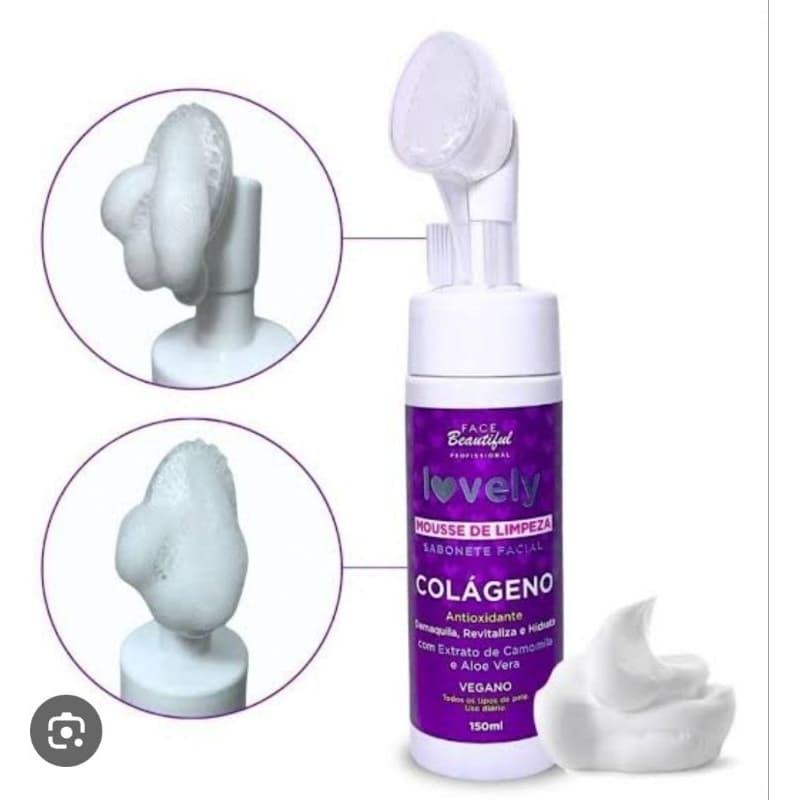 Mousse de Limpeza Facial Colágeno Lovely