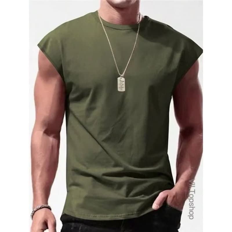Regata Mauricinho Básica lisa T-Shirt regata Masculina algodão premium Casual
