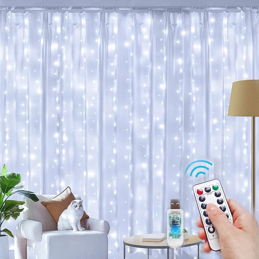 Várias cores 3M 300 Luz De Cortina Pisca-Pisca Led 300 Leds Para Decoração De Festa Natal