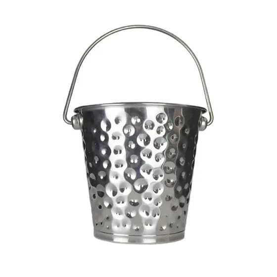 BALDE DE GELO INOX - MODELO MARTELADO